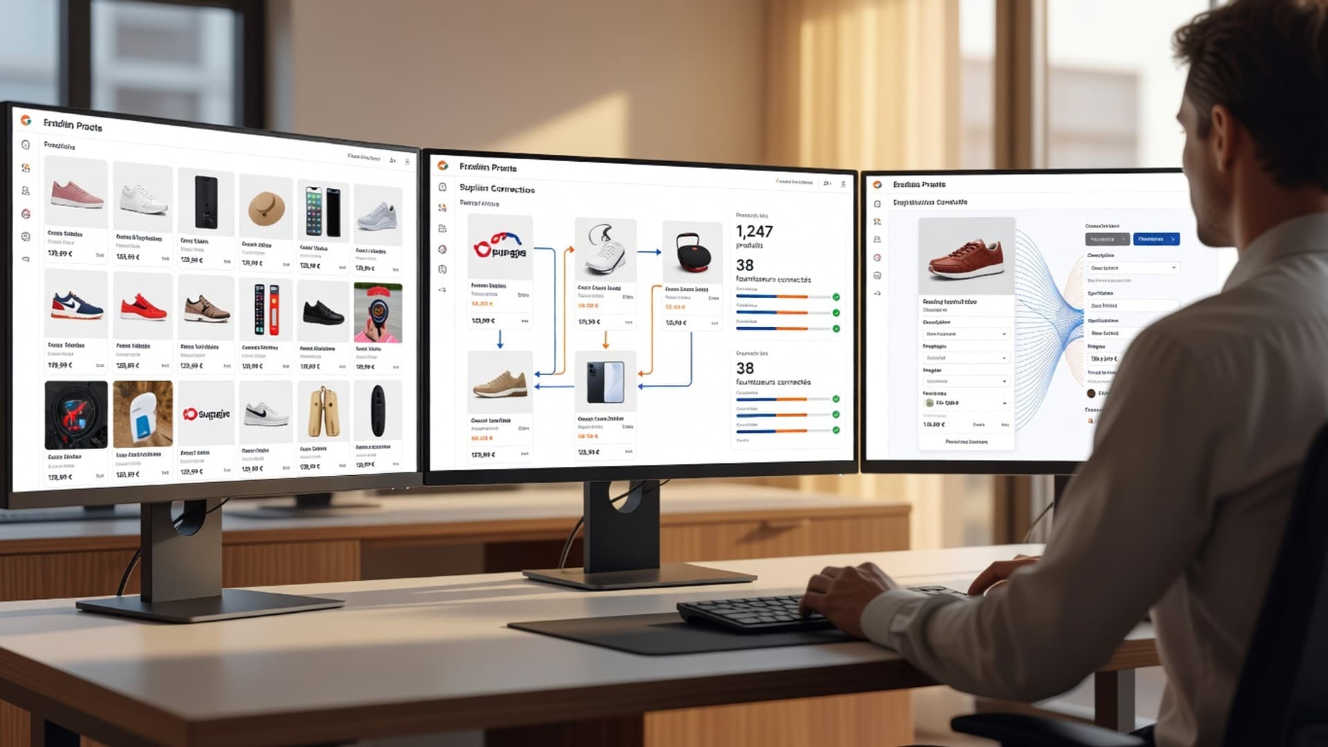 Les fiches produits de vos fournisseurs — importées automatiquement